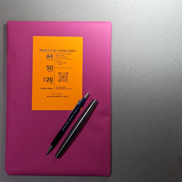 A4 bright white loose leaf writing sheets, 100g smooth finish