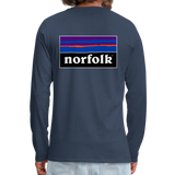 Men's Premium Longsleeve Norfolk Shirt - navy