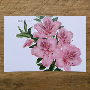 Flat Pink Lily thank you card