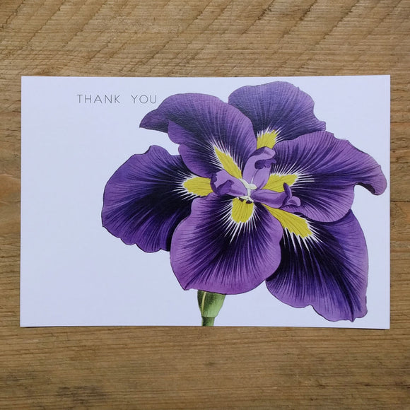 Flat Purple Lily thank you card