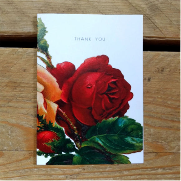 Red Rose folded thank you