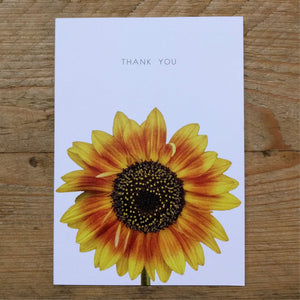Sunflower folded thank you